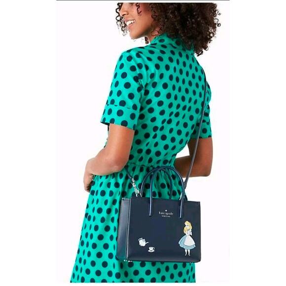 Disney x Kate Spade New York Alice in Wonderland Shopper Crossbody Purse  Bag - Picture 2 of 12